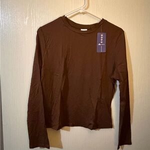 Women’s Misifi Brown Long Sleeve Top Size XL NWT